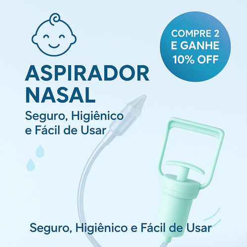 Aspirador Nasal Portátil – Diga Adeus ao Nariz Entupido do Seu Bebê em Segundos!