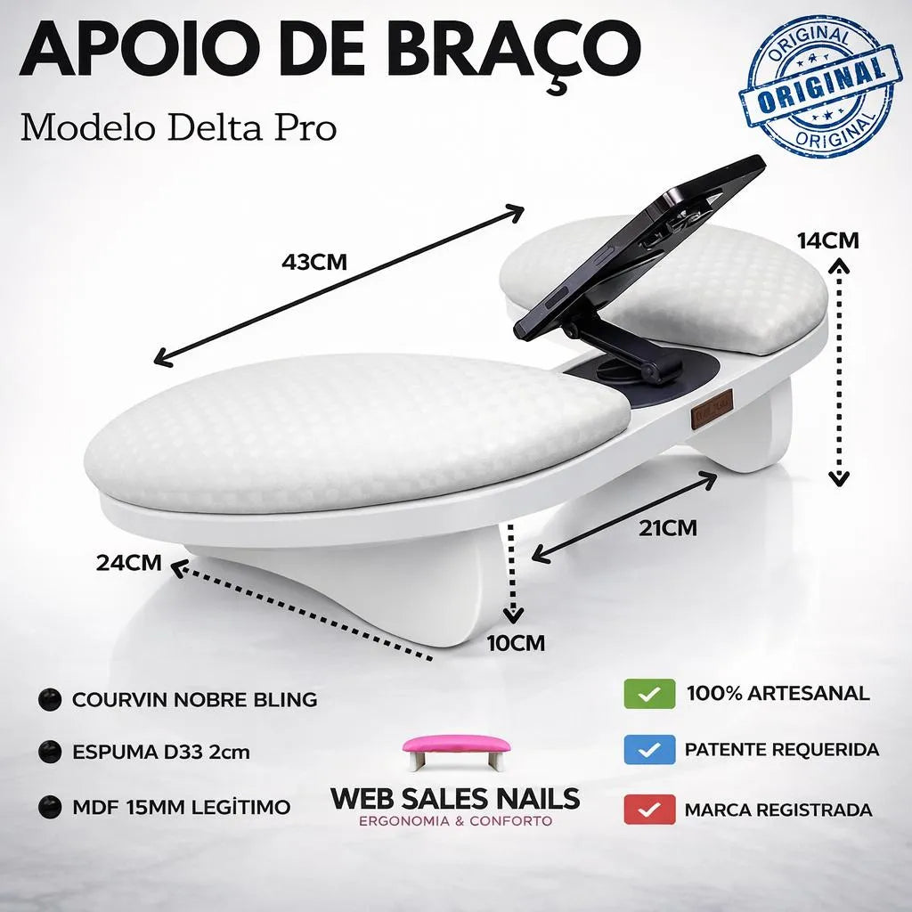 Suporte Apoio Braço Mão + Suporte Celular Ajustável 360°