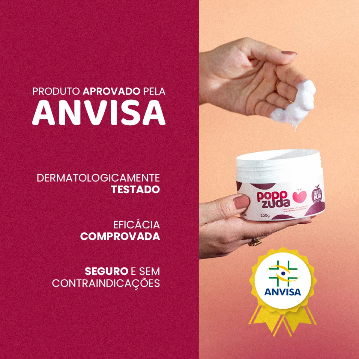 [PAGUE 1 LEVE 4] - Popozuda Creme Rosa Corporal Anticelulite E Estrias 200g